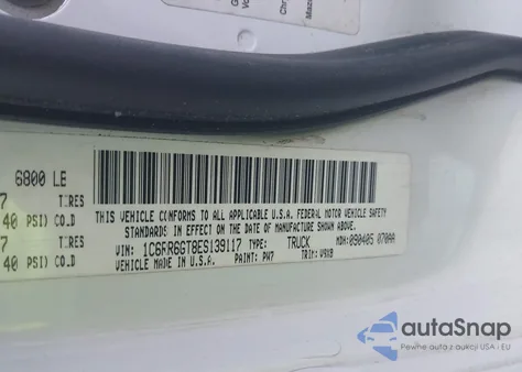 2014 Ram 1500 Slt from USA, damaged, VIN 1C6RR6GT8ES139117